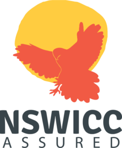 NSWICC ASSURED Logo blue text